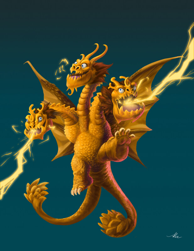 Three-headed Dragon — Gold