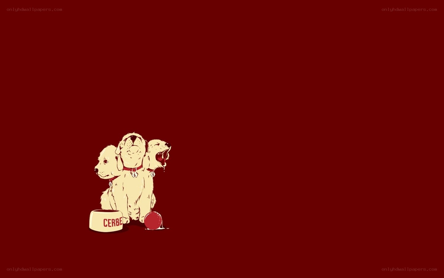 three-headed puppy illustration