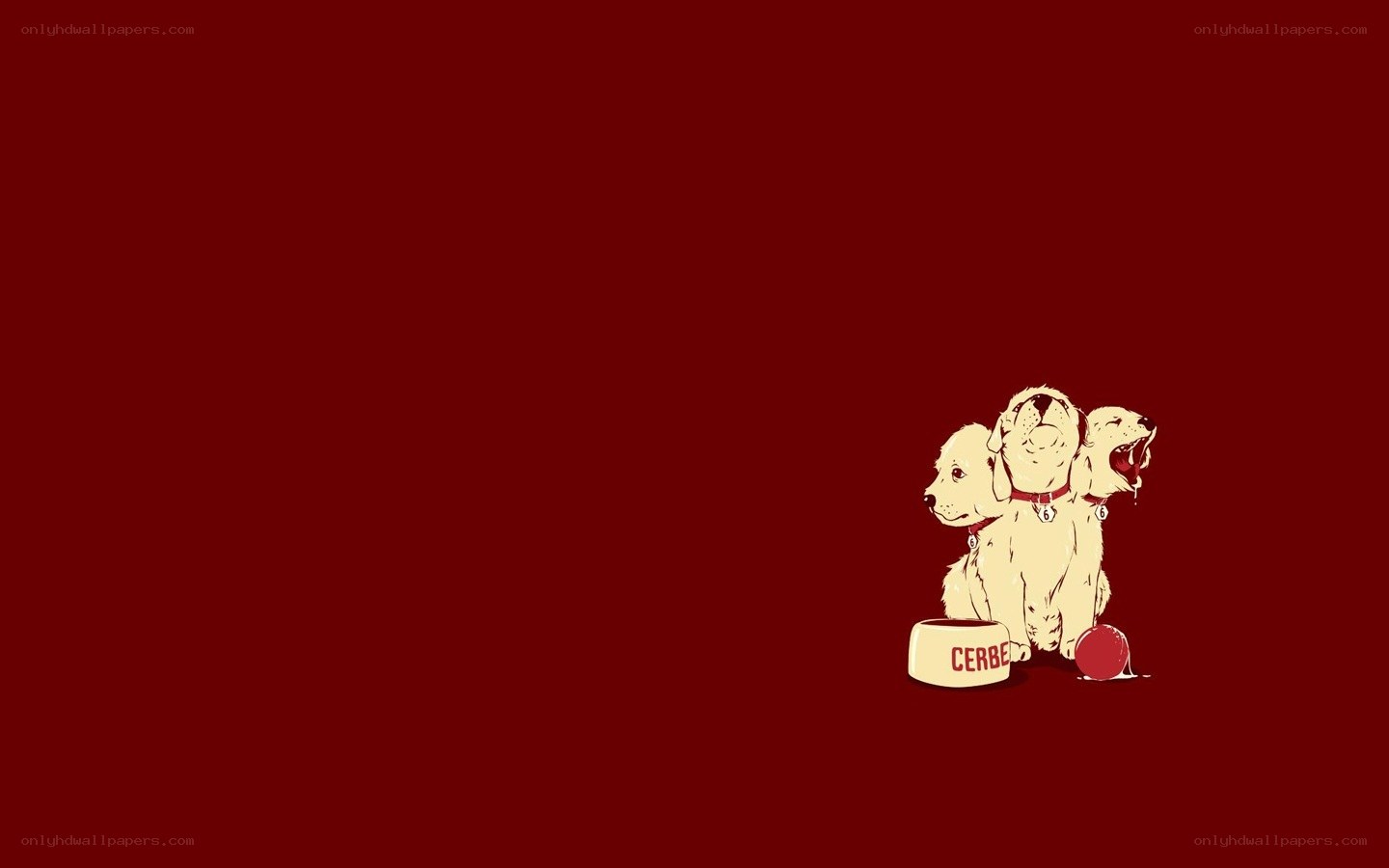 Three-headed puppy illustration