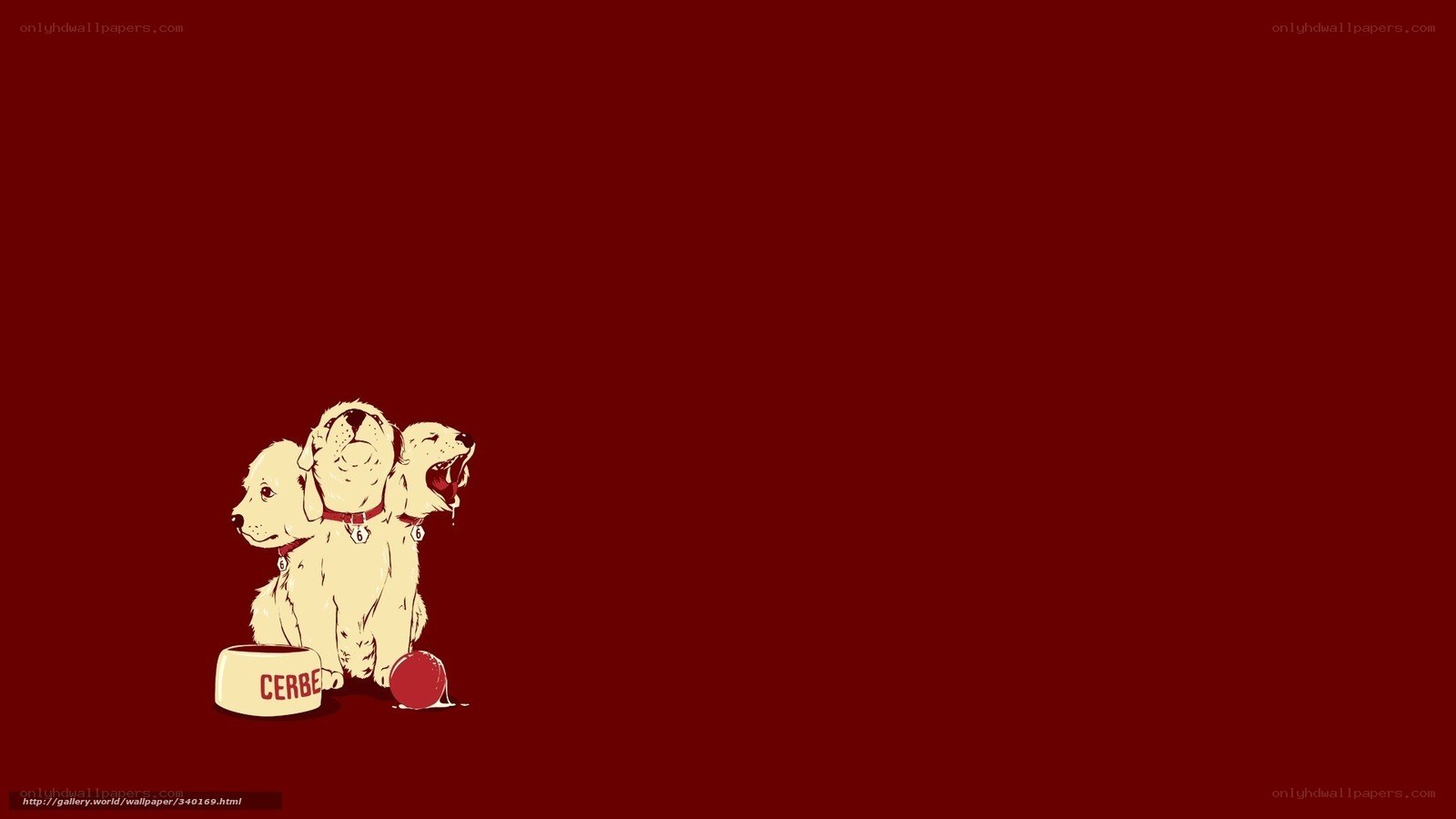 Three-headed puppy wallpaper