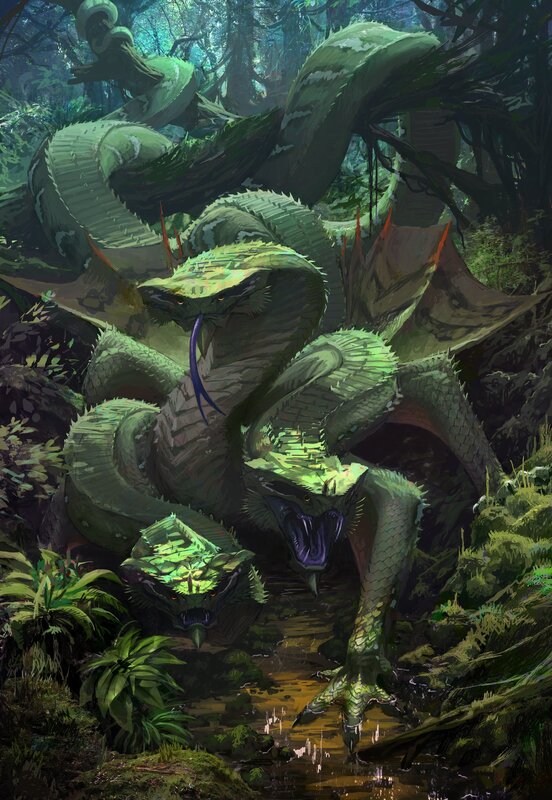 Three-headed Serpent — Green