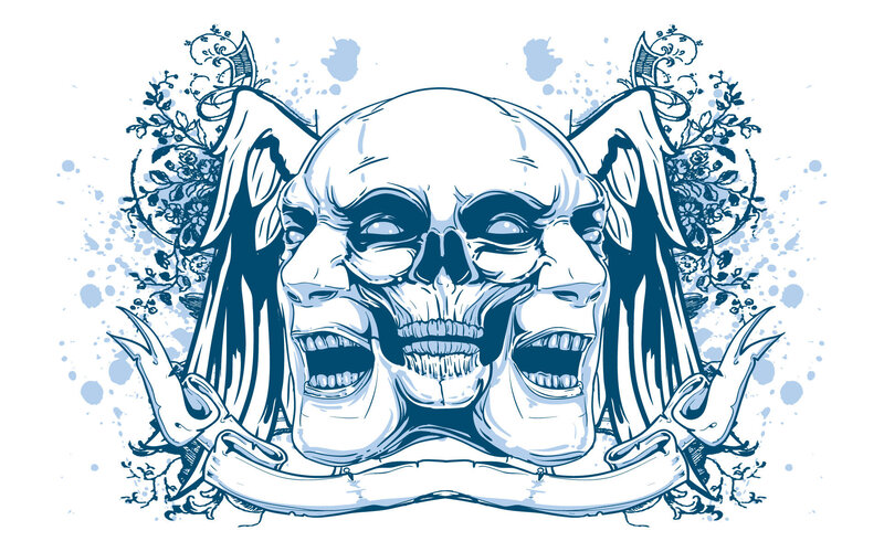 Three-headed Skull