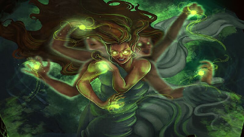 Three-headed Woman with Green Light