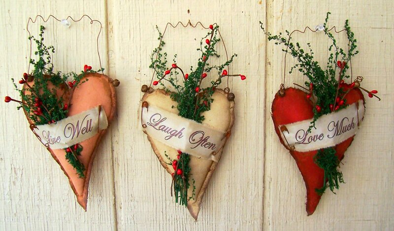 Three Heart Decorations