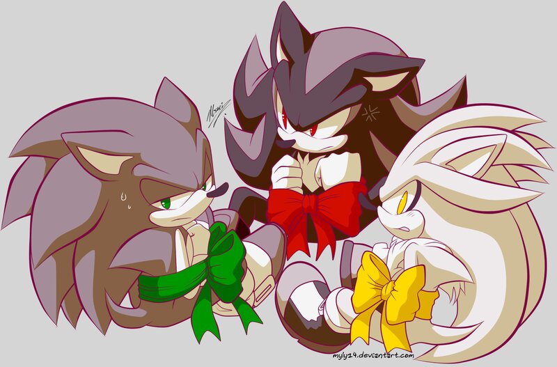 Three Hedgehogs with Bows