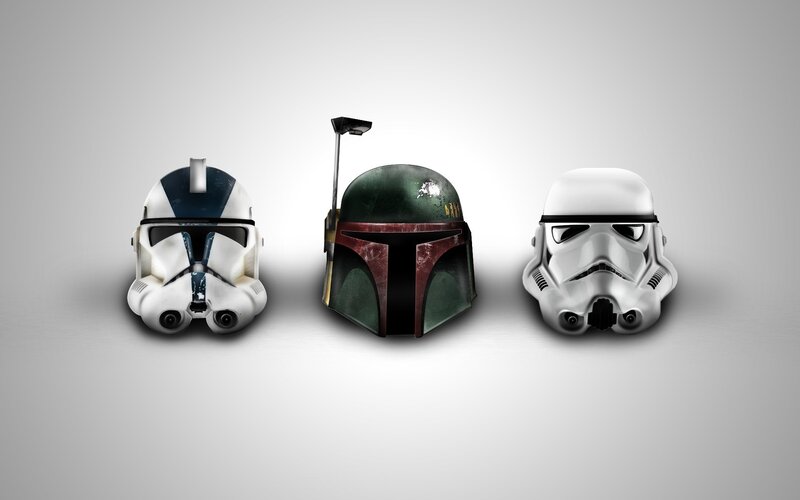 Three Helmets in a Row