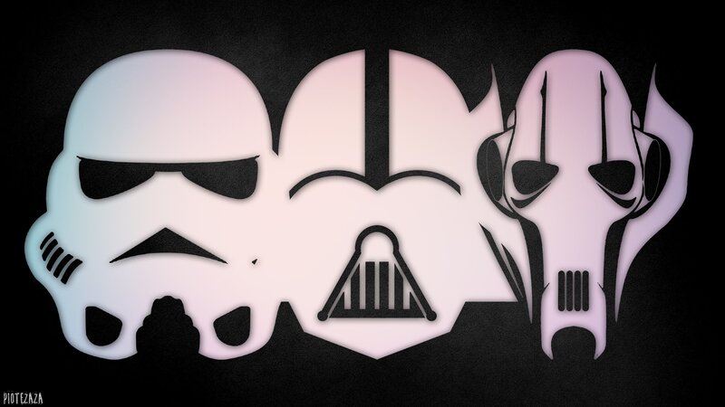 Three Helmets in Silhouette — Black