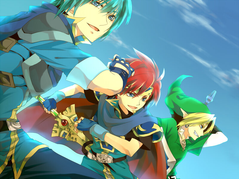 Three heroes in action