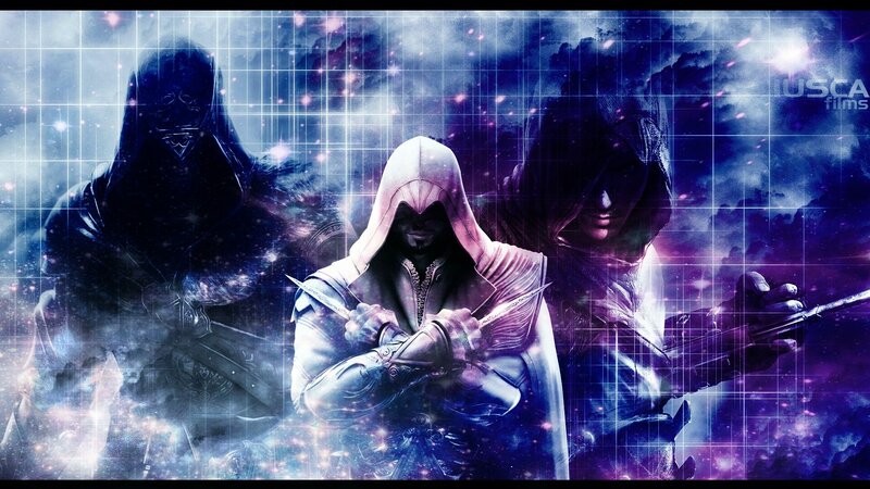 Three Hooded Assassins — Purple