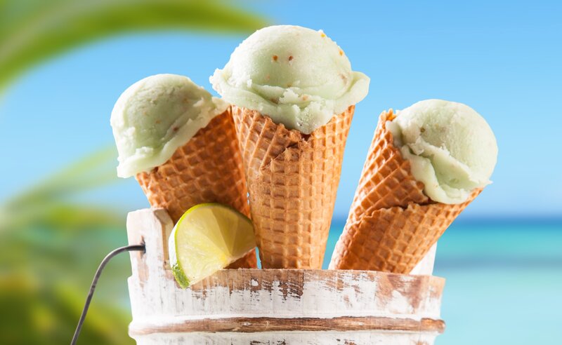 Three Ice Cream Cones — Green