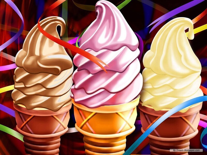 Three Ice Cream Cones — Purple