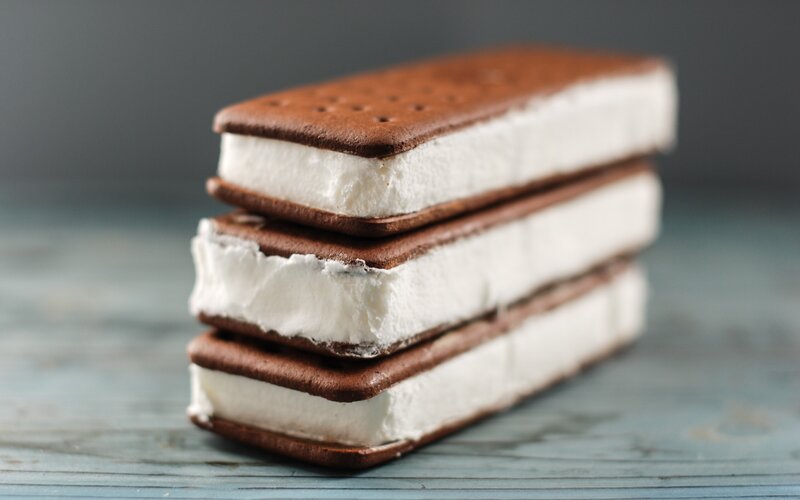 Three Ice Cream Sandwiches