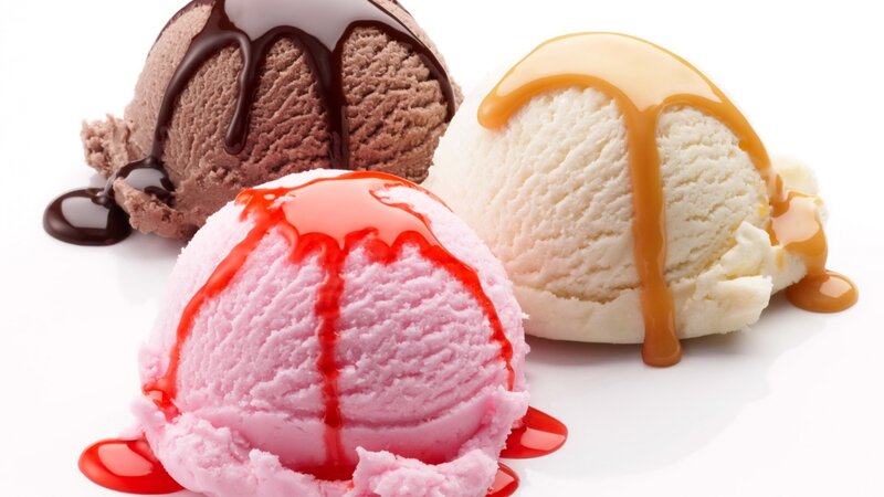 Three Ice Cream Scoops