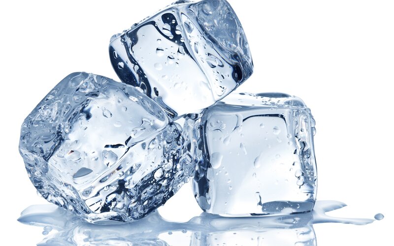 Three Ice Cubes — White, Cool