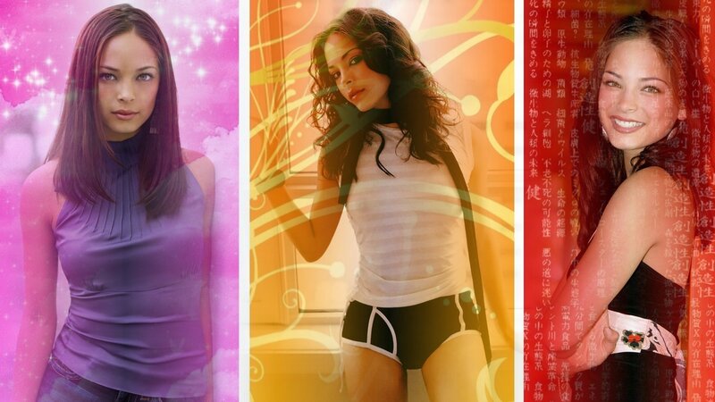three images of a woman