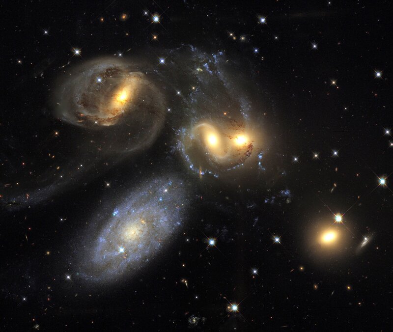 Three Interacting Galaxies