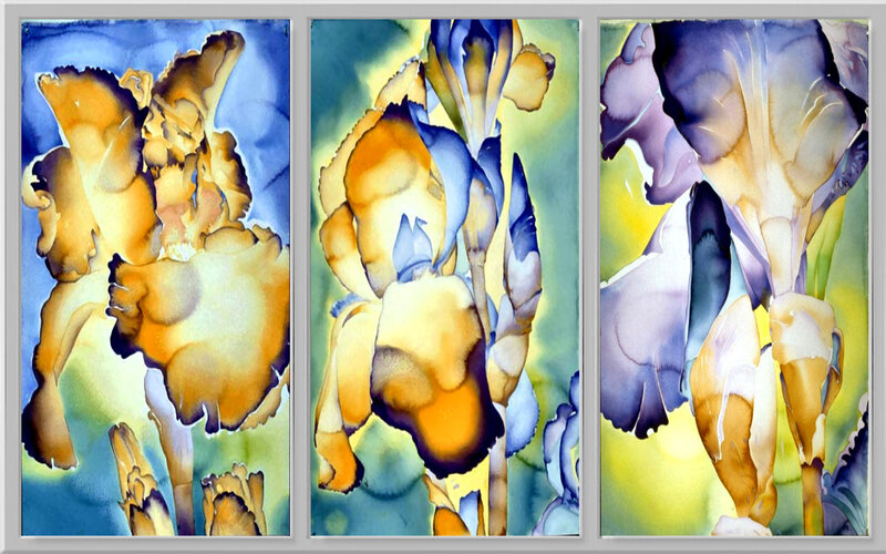 Three Iris Flowers