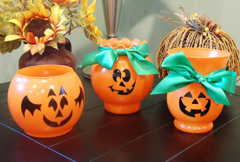 Three Jack-o-lantern Bowls