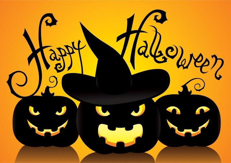 Three Jack-o'-lanterns — Orange