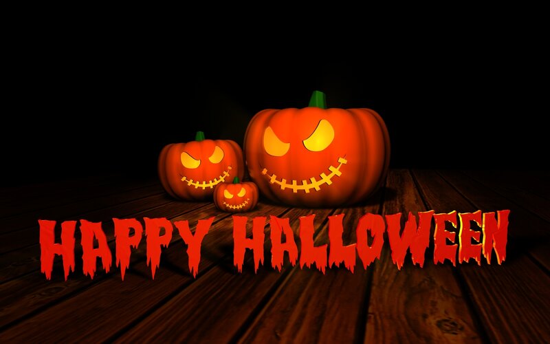 Three Jack-o'-lanterns