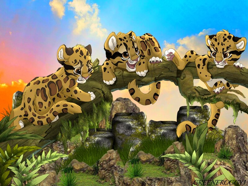 Three Jaguar Cubs