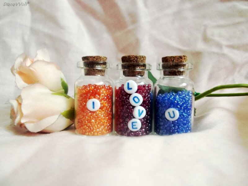 Three Jars with Beads