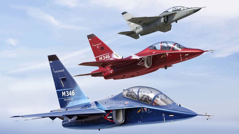 Three Jet Aircraft in Flight