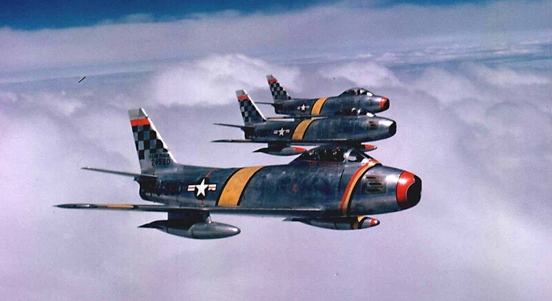 Three Jet Fighters in Formation