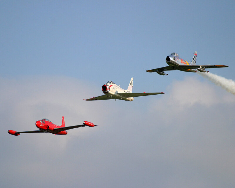 Three Jet Planes in Formation
