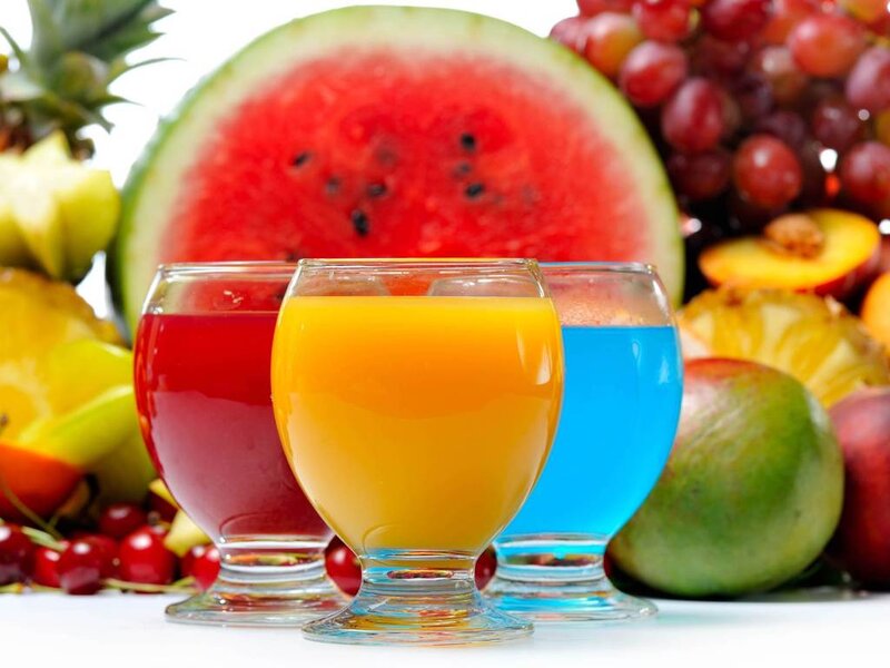 Three Juice Glasses — Red