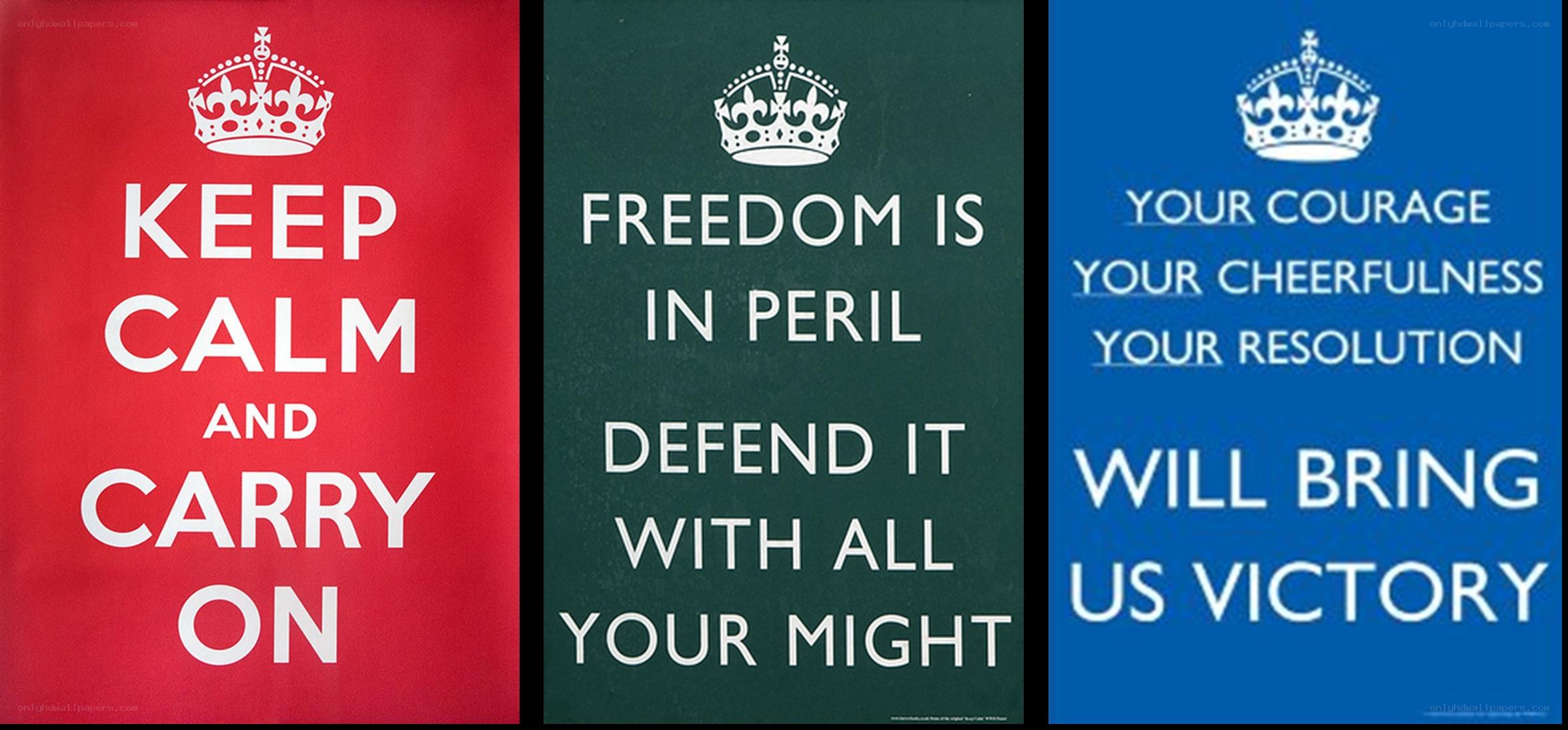 three keep calm posters