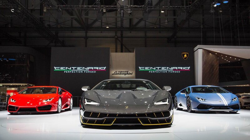 Three Lamborghini Cars — Red