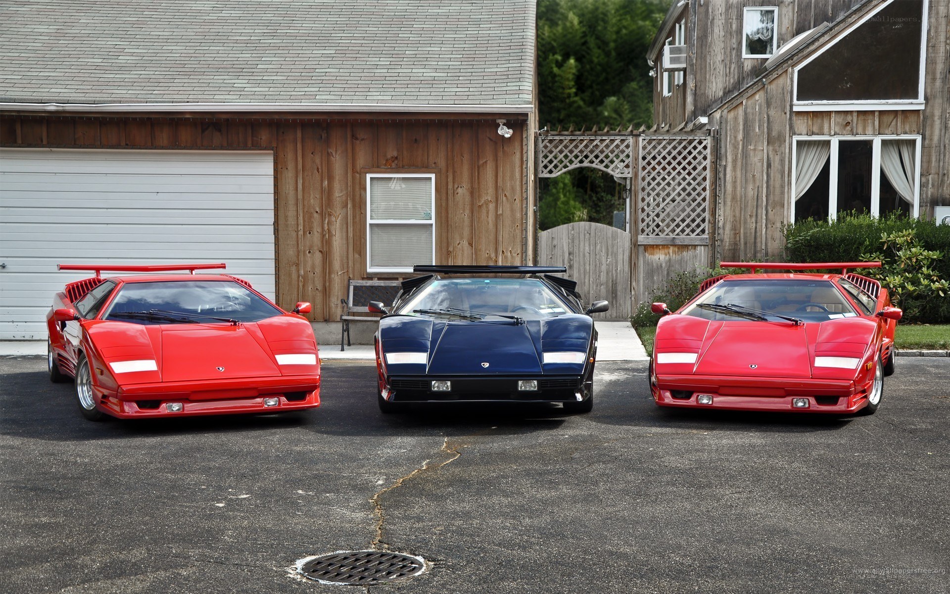 Three Lamborghini Countach cars