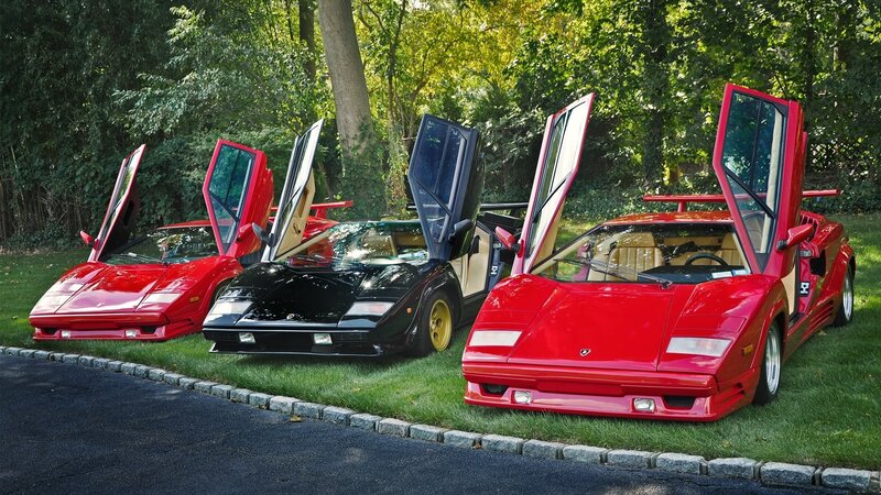 Three Lamborghini Countach cars