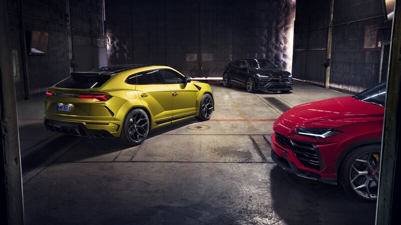 Three Lamborghini Urus Cars