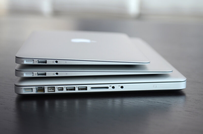 Three Laptops Stacked