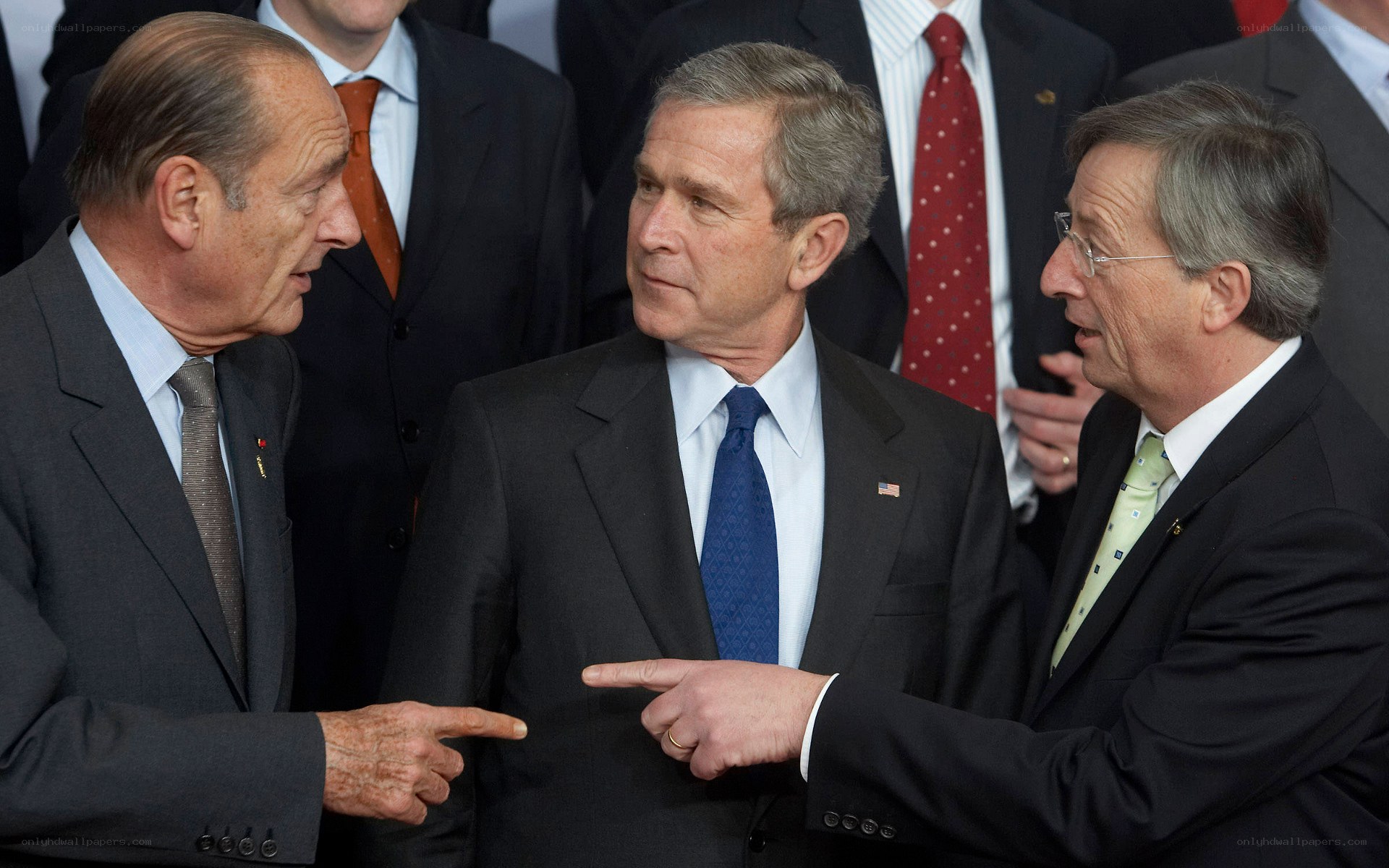 Three leaders in discussion