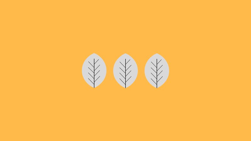 Three Leaf Icons — Orange