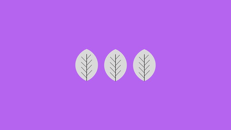 Three Leaf Icons — Purple