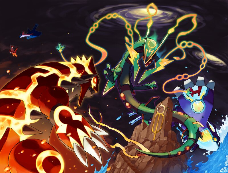 Three Legendary Pokémon — Green, Dramatic