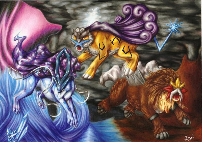 Three Legendary Pokémon — Purple