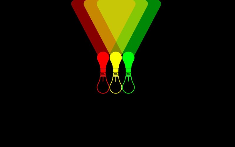 Three Light Bulbs — Red