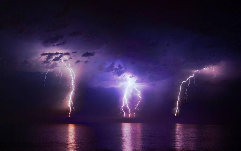 Three Lightning Strikes