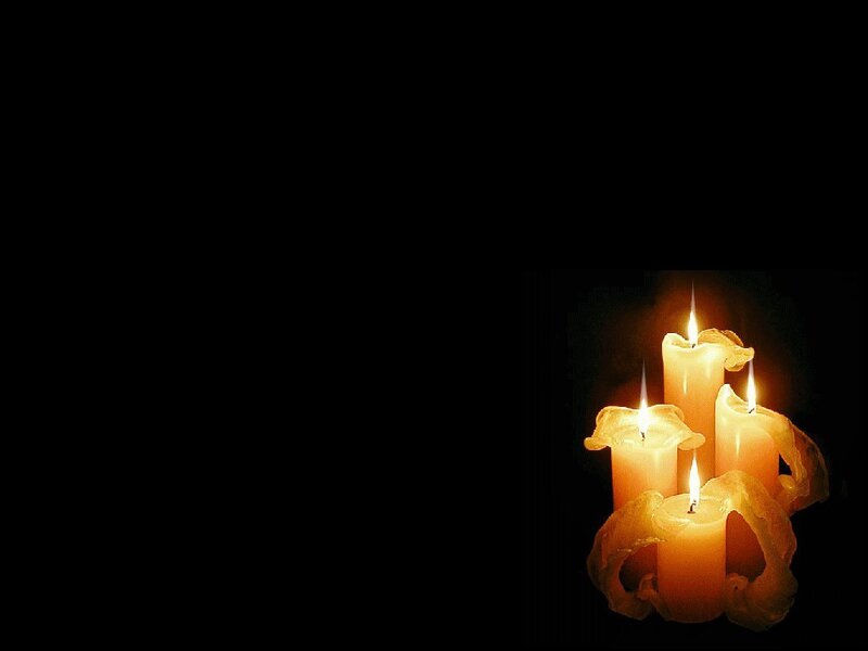 Three Lit Candles — Black, Calm, Night, Photograph, Flames, Dark Background