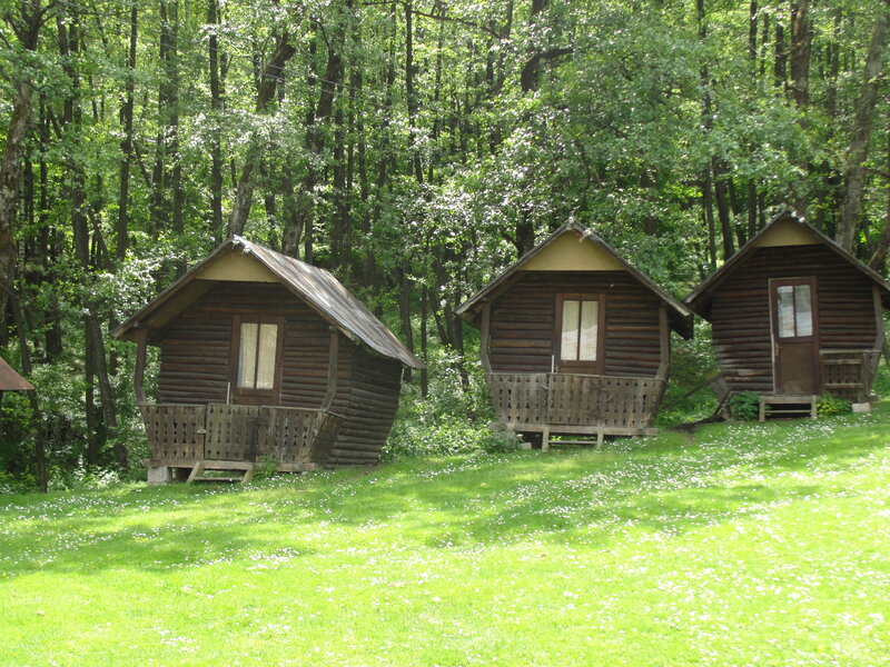 Three Log Cabins