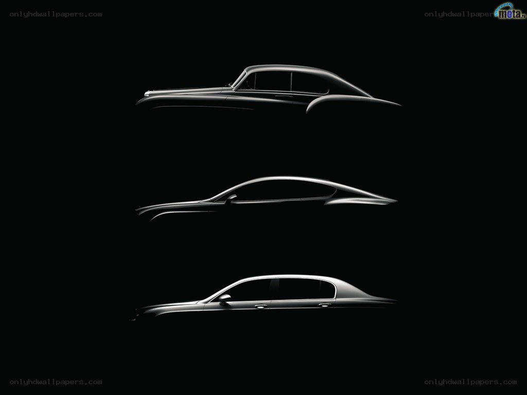 Three luxury car silhouettes