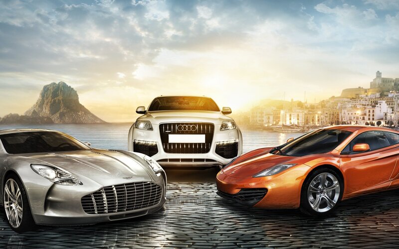 Three Luxury Cars — Silver