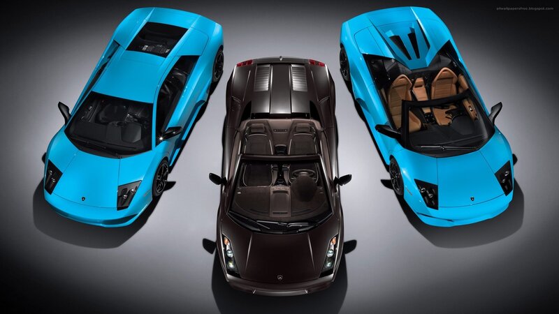 three luxury sports cars
