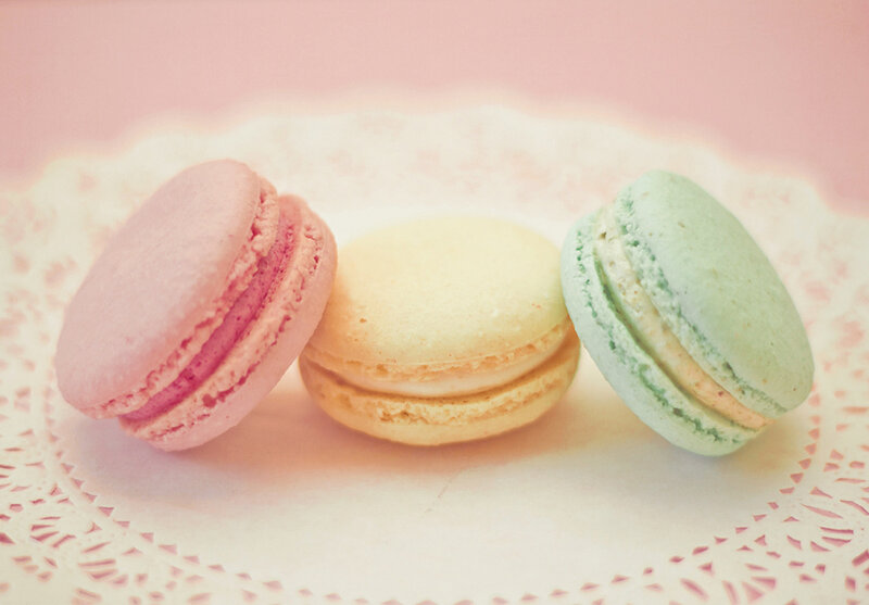 Three Macarons on Doily