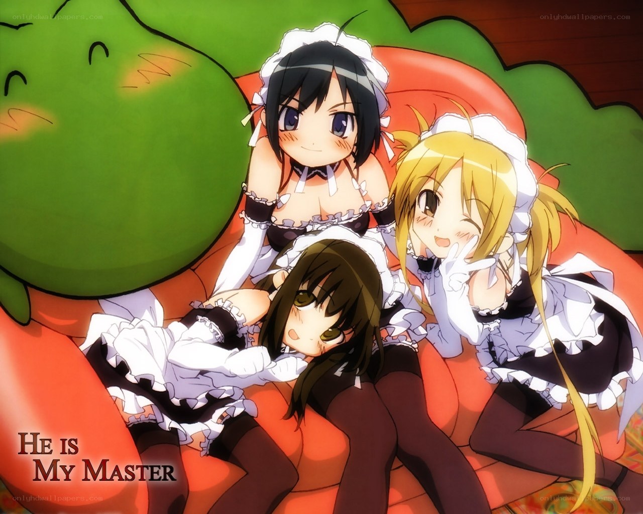 three maids in a cozy setting